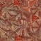 1 Yard Cotton Voile - Red and White Shells on Plaid Print Fabric